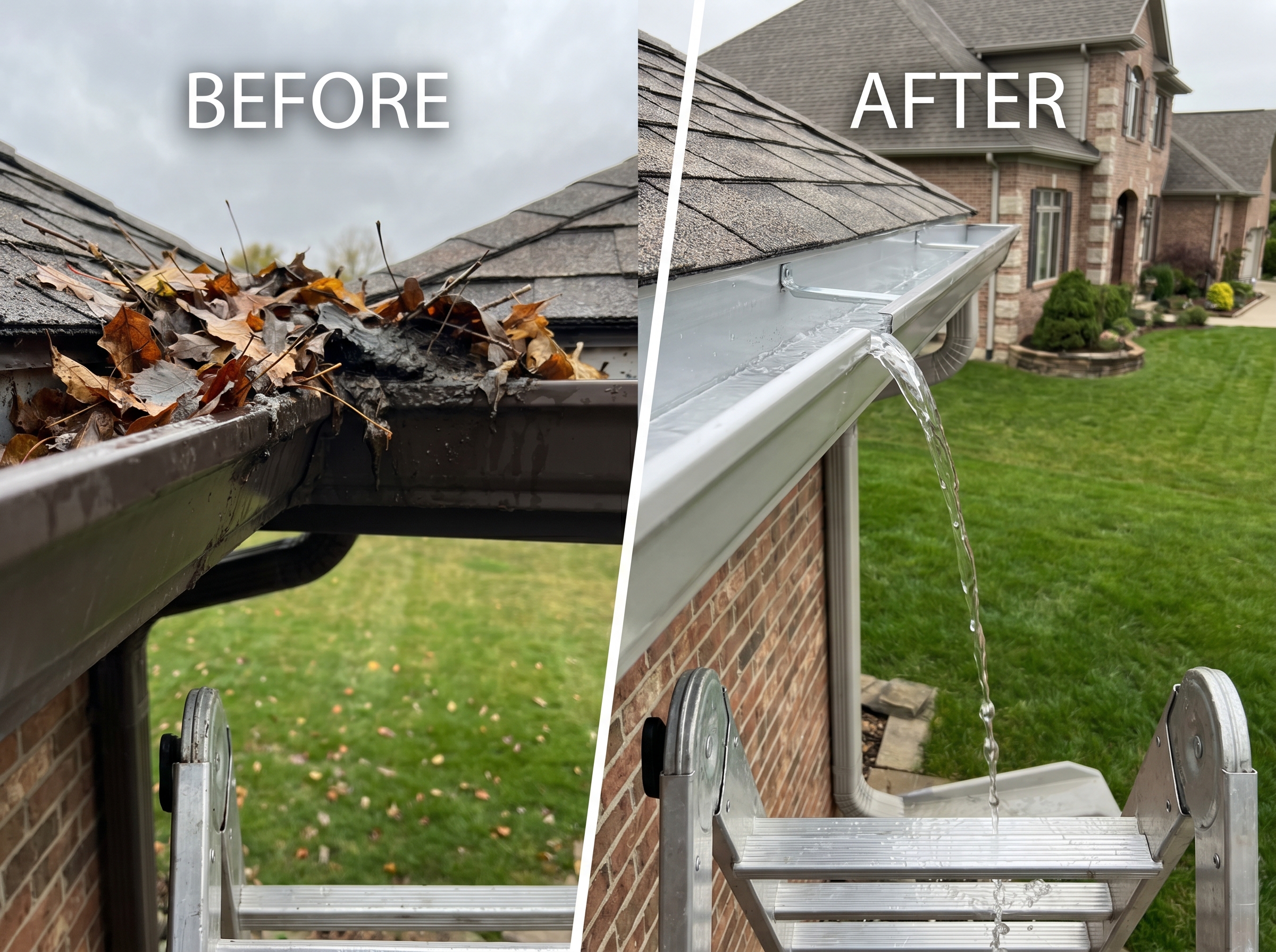 Completed window cleaning project