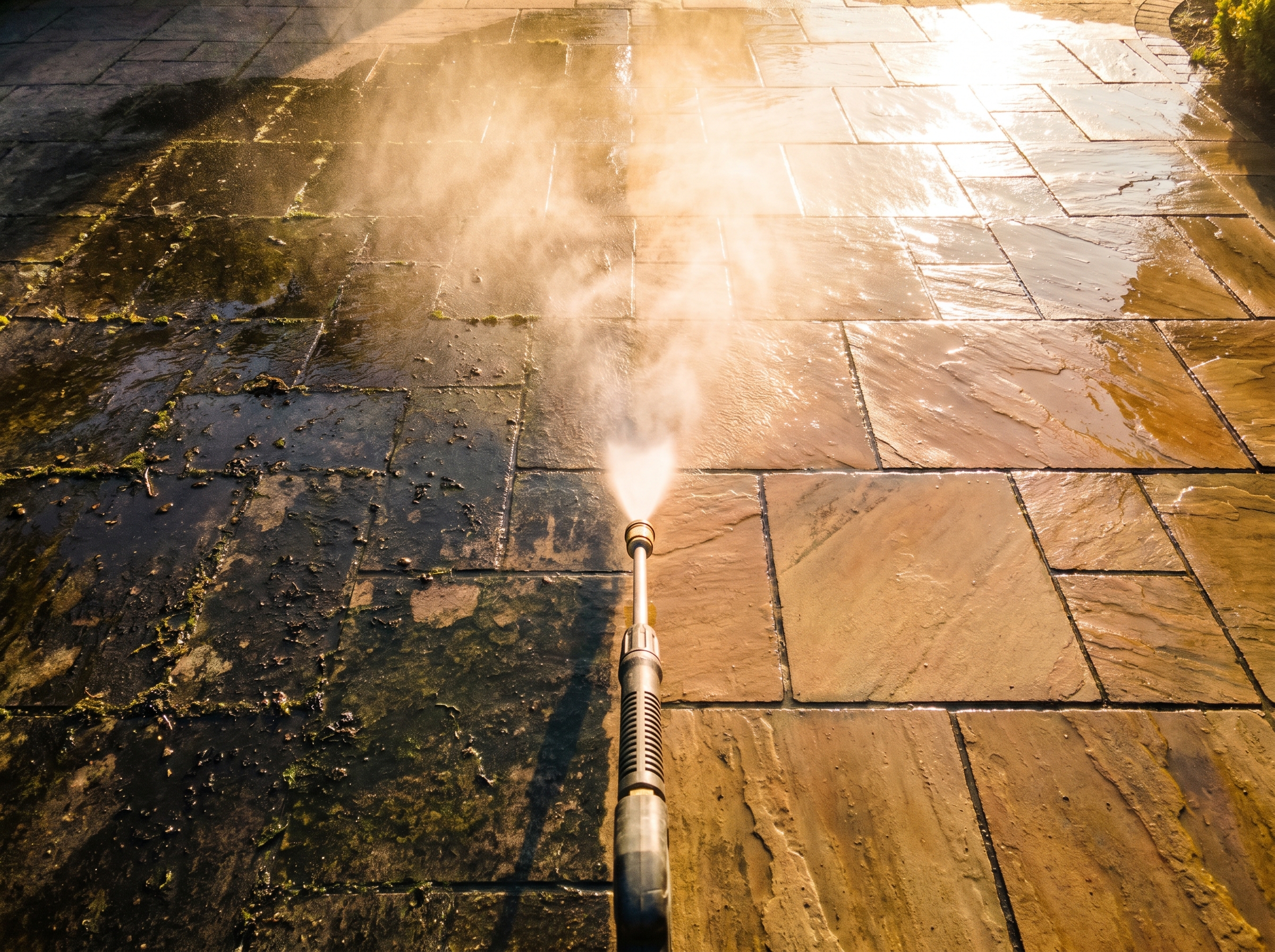 Gutter cleaning result